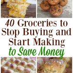 Check out this list of 40 Groceries to Stop Buying and Start Making to Save Money including taco seasoning, chicken broth, peanut butter cookies and more on gracefullittlehoneybee.com