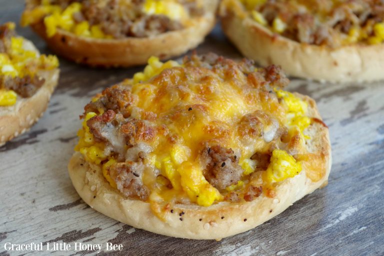 Sausage, Egg and Cheese Breakfast Bagels