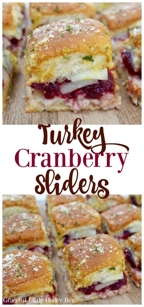 Use up your favorite Thanksgiving leftovers with this delicous Turkey Cranberry Sliders recipe on gracefullittlehoneybee.com