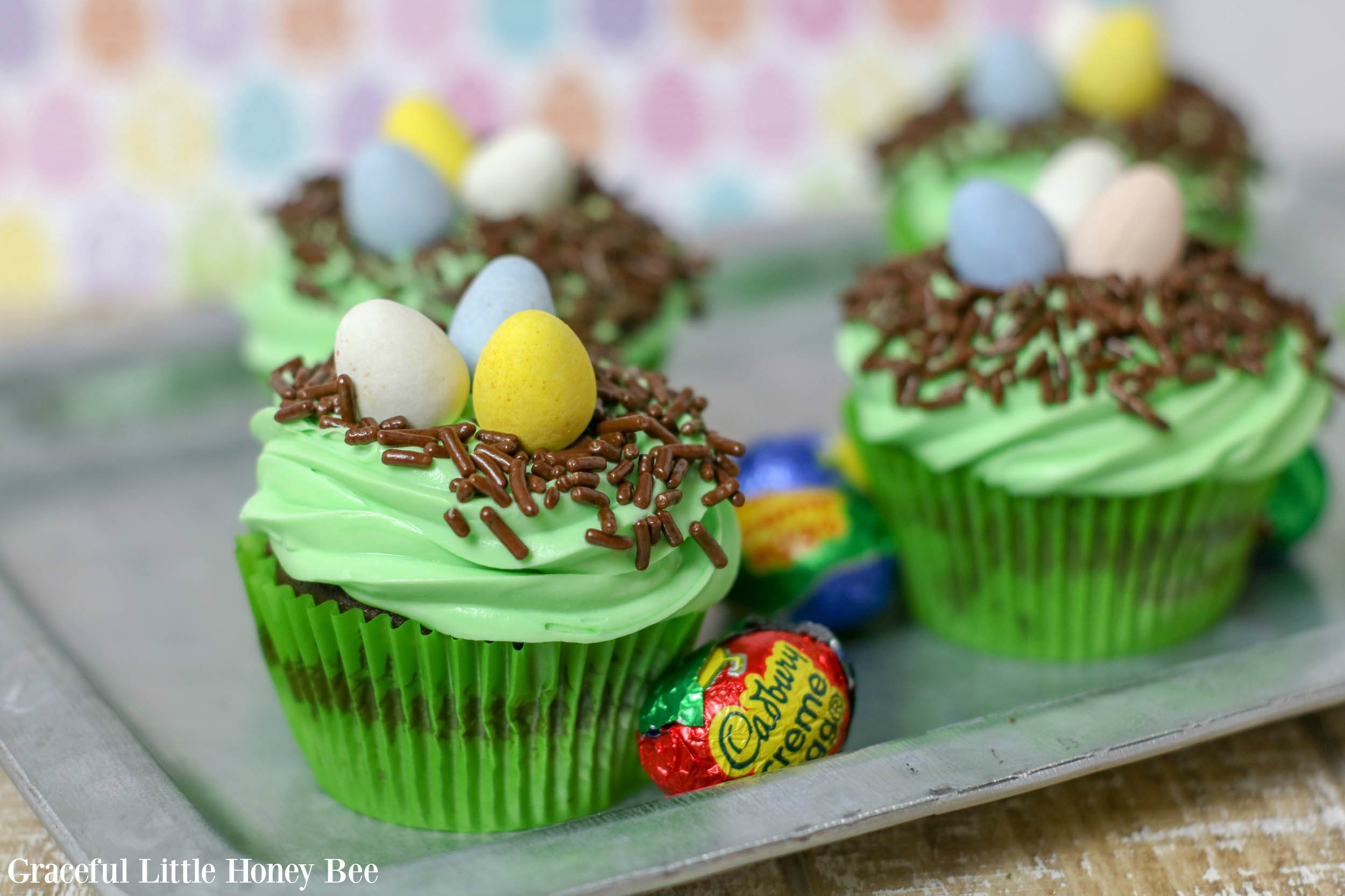 Easter Egg Nest Cupcakes