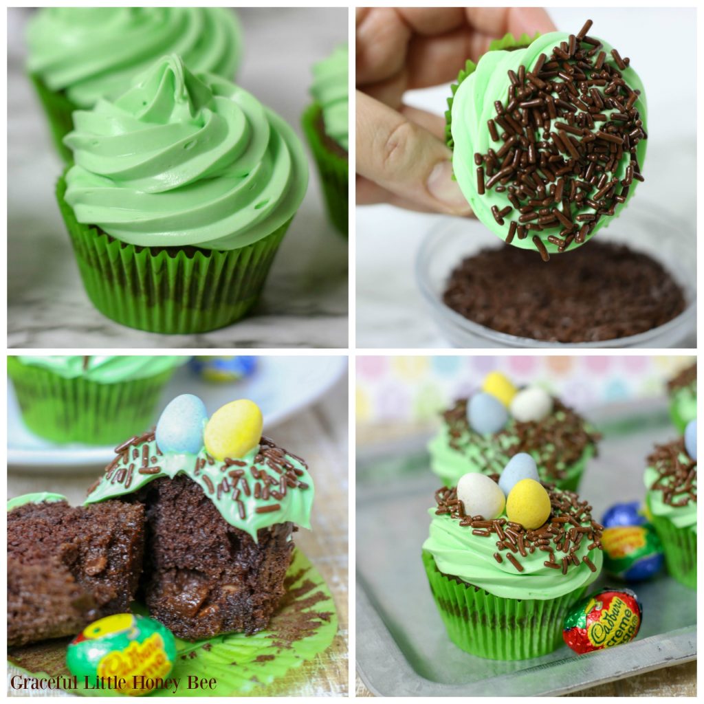 Easter Egg Nest Cupcakes