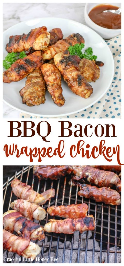 Try this super delicious BBQ Bacon Wrapped Chicken for a fun summertime dinner on gracefullittlehoneybee.com