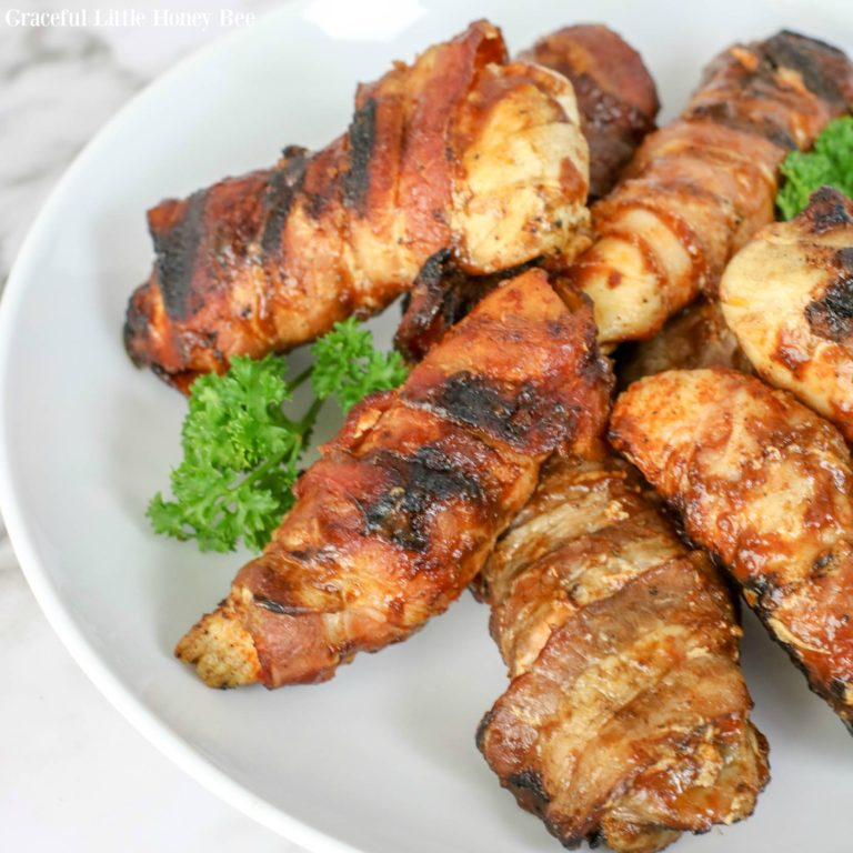 Grilled BBQ Bacon Wrapped Chicken