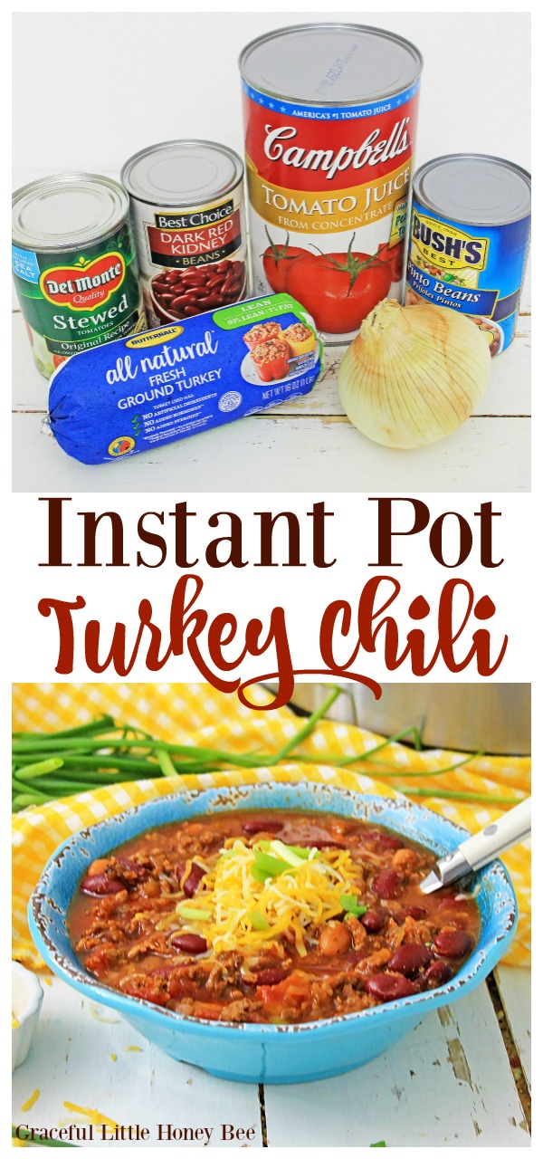 Instant Pot Turkey Chili (Pressure Cooker) Graceful Little Honey Bee