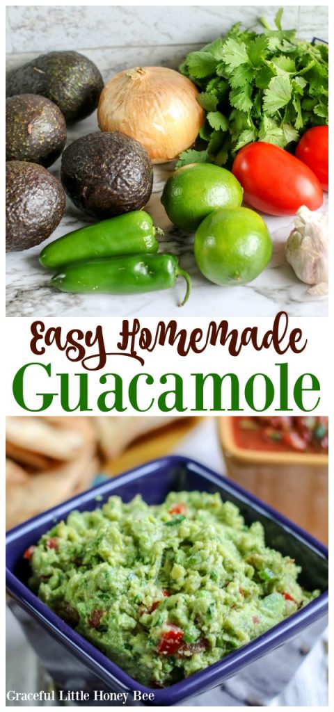 Make this Easy Homemade Guacamole using only fresh ingredients that everyone is sure to love!