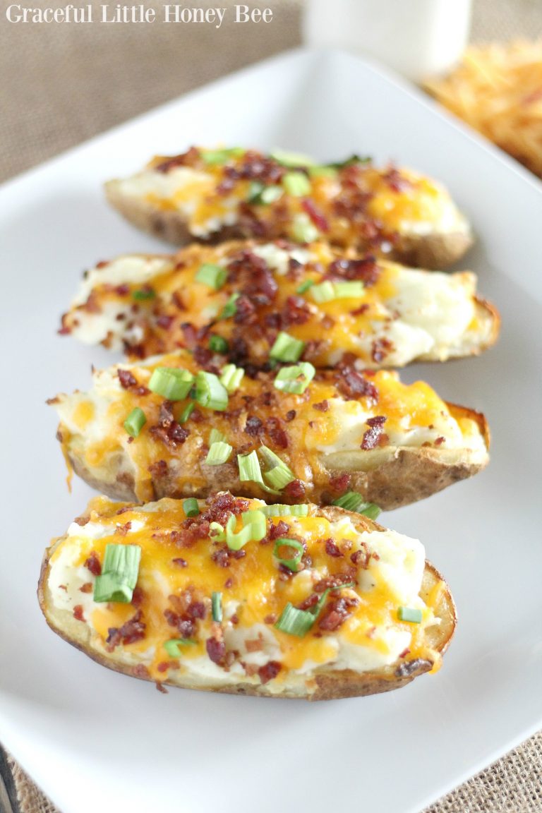 Cheesy Bacon Ranch Twice Baked Potatoes