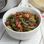 This Instant Pot Green Beans and Bacon recipe is super simple to throw together and makes the perfect healthy side dish for a quick weeknight meal! Find the recipe at gracefullittlehoneybee.com