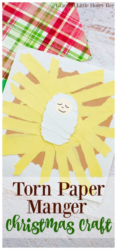 This kids are going to love making this Torn Paper Manger Christmas Craft this holiday season! Find the tutorial at gracefullittlehoneybee.com