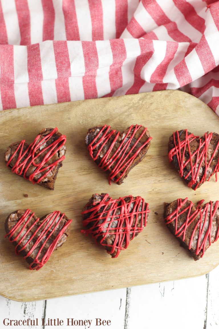 Heart Shaped Valentine Brownies