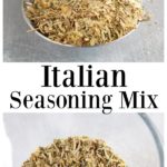 Italian Seasoning Mix on a spoon.