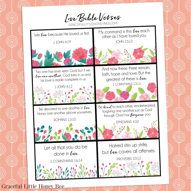 8 Bible Verses About Love + FREE PRINTABLE CARDS