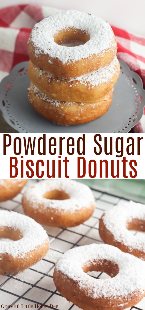 Homemade Powdered Sugar Biscuit Donuts Graceful Little Honey Bee