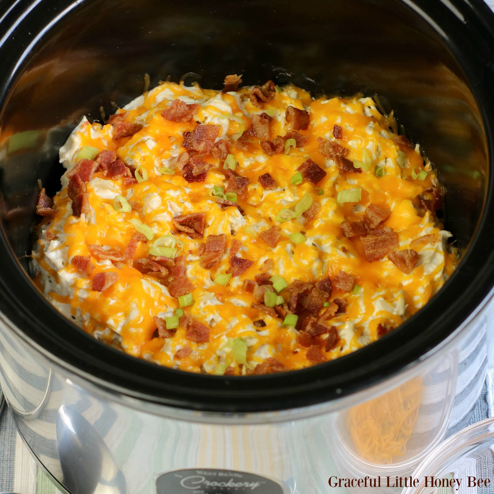 Slow Cooker Cream Cheese Chicken With Bacon And Ranch Low Carb Graceful Little Honey Bee