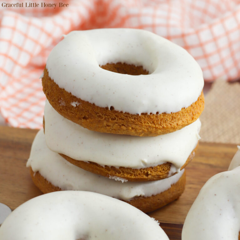 Oven-Baked Cake Mix Pumpkin Donuts