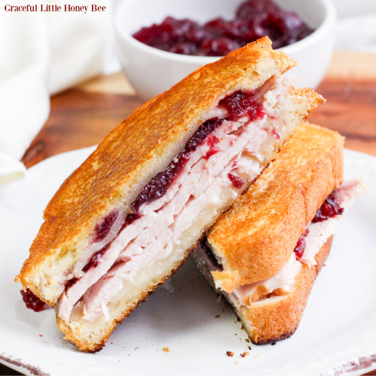 Thanksgiving Leftover Turkey Cranberry Grilled Cheese