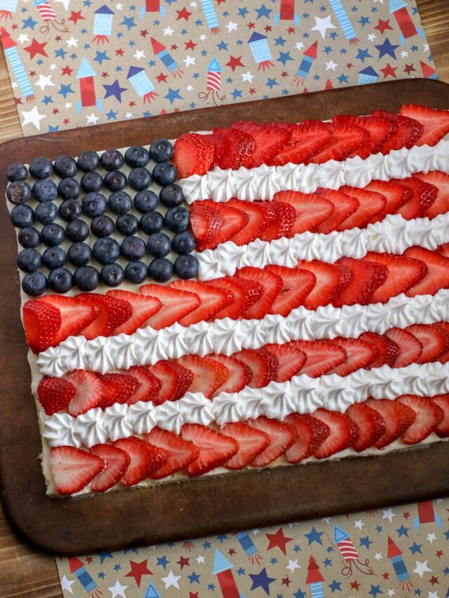 Sugar Cookie Flag Fruit Pizza