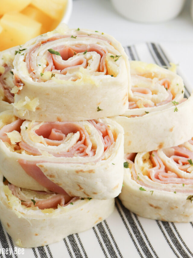 Hawaiian Ham and Pineapple Cream Cheese Pinwheels