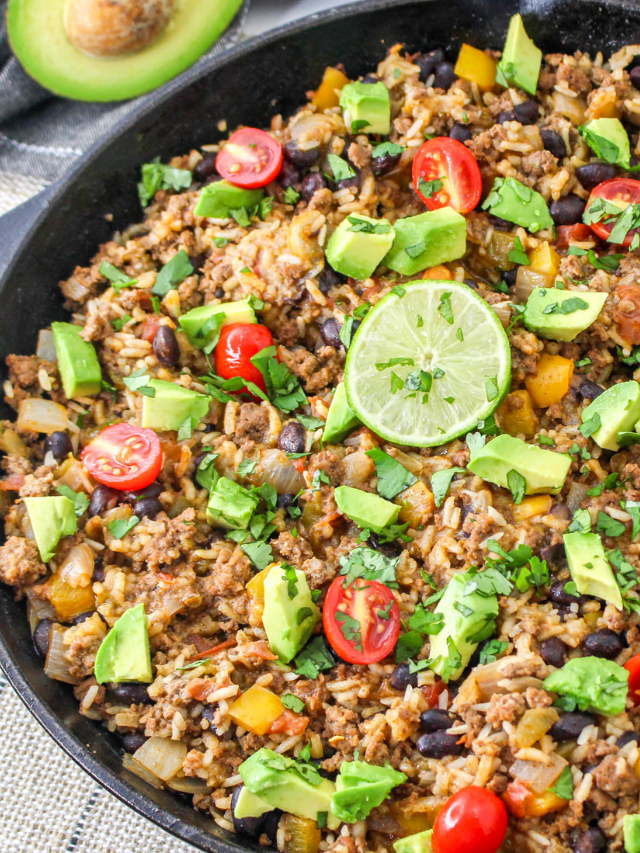 Easy Beef Burrito Skillet