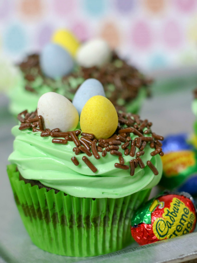 Easter Egg Nest Cupcakes