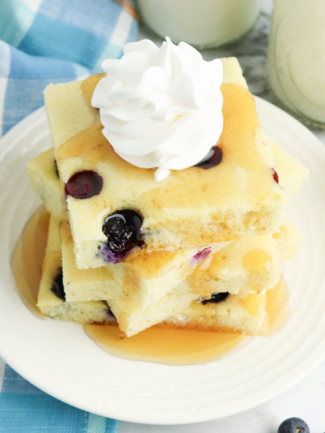 Blueberry Sheet Pan Pancakess