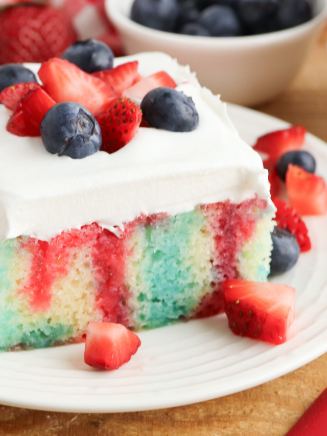 4th of July Jello Poke Cake