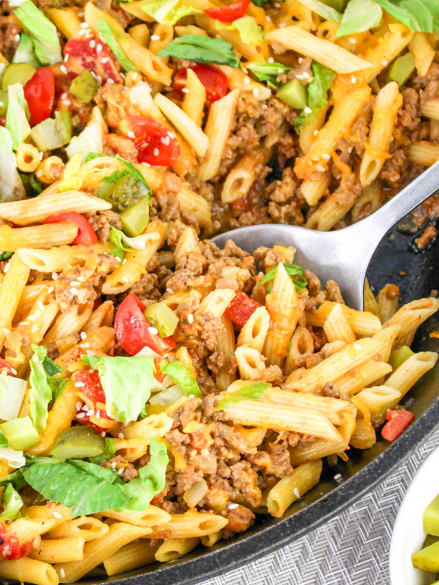 Cheeseburger Pasta Skillet