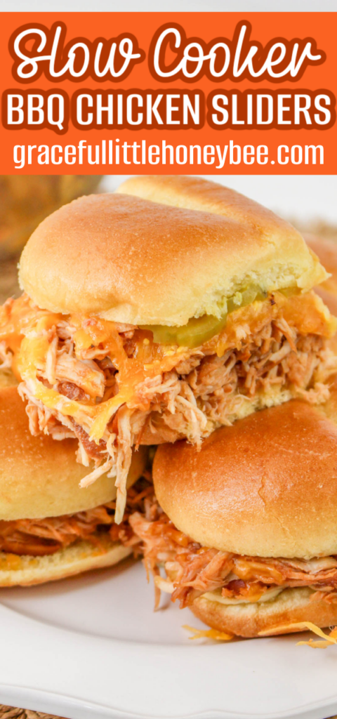 BBQ Chicken Sliders sitting in a pile.