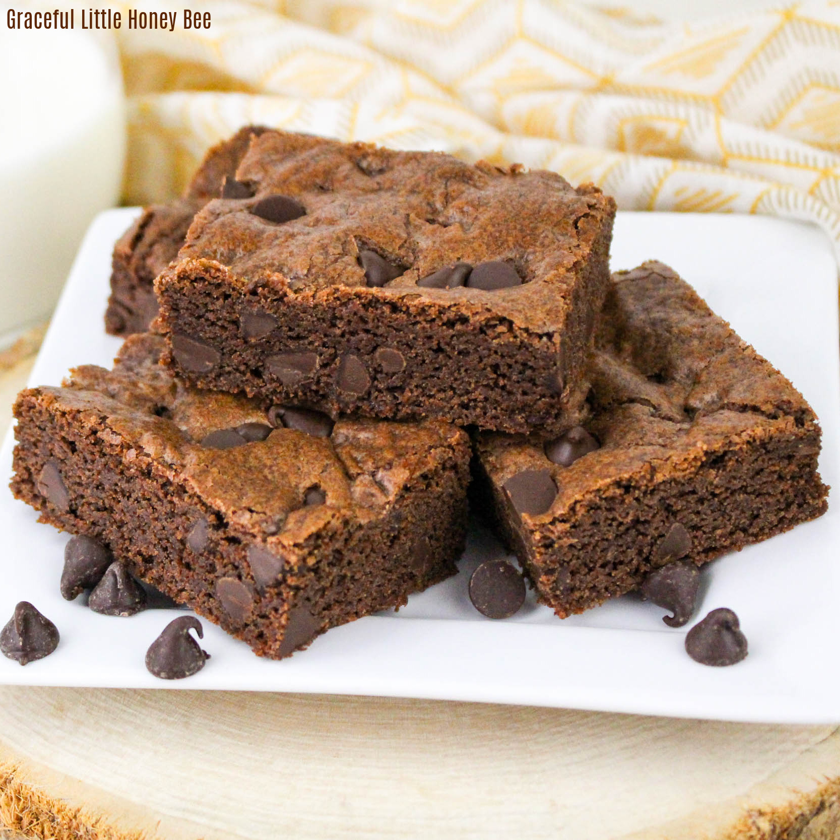 Sliced cookie bars on a plate.