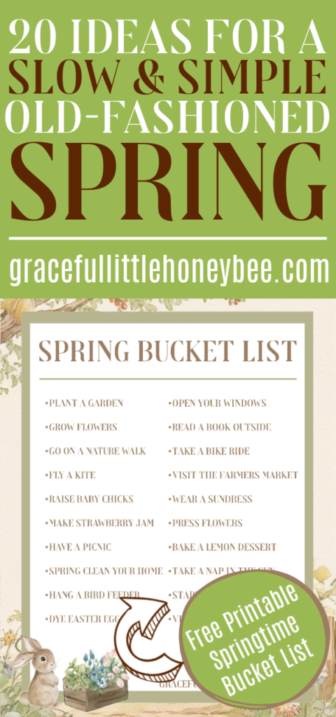 Springtime bucket list.
