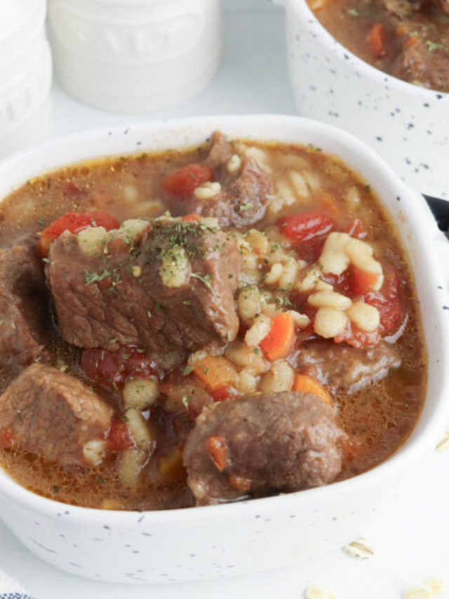 Instant Pot Beef and Barley Stew