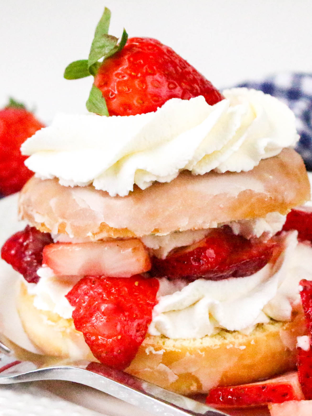 Glazed Donut Strawberry Shortcake