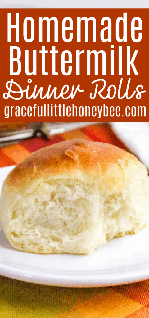 Side view of a dinner roll on a white plate.