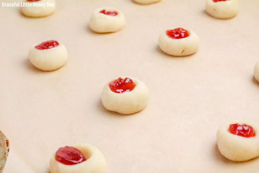 Cream cheese thumbprint dough.